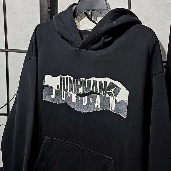 Jordan Jumpman Black Graphic Hoodie Pullover Size Large NWT - Picture 4 of 8